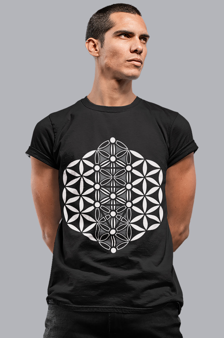Last one! T-shirt - psychedelic - flower of life - sacred geometry - t –  Leafy Creations